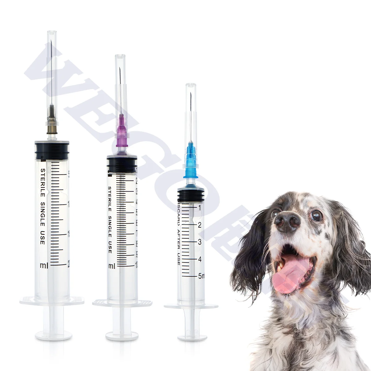Pet Hospital Animal Veterinary Medical Syringe Portable Volumetric Infusion Vet Stainless Steel Needle plastic vaccine Syringe