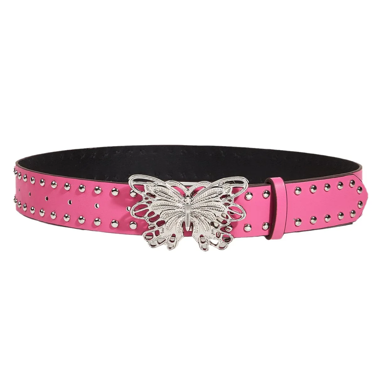 Factory price wholesale Pink Y2k Belt Women Jeans Buckle Cute Heart Studded Punk Belt