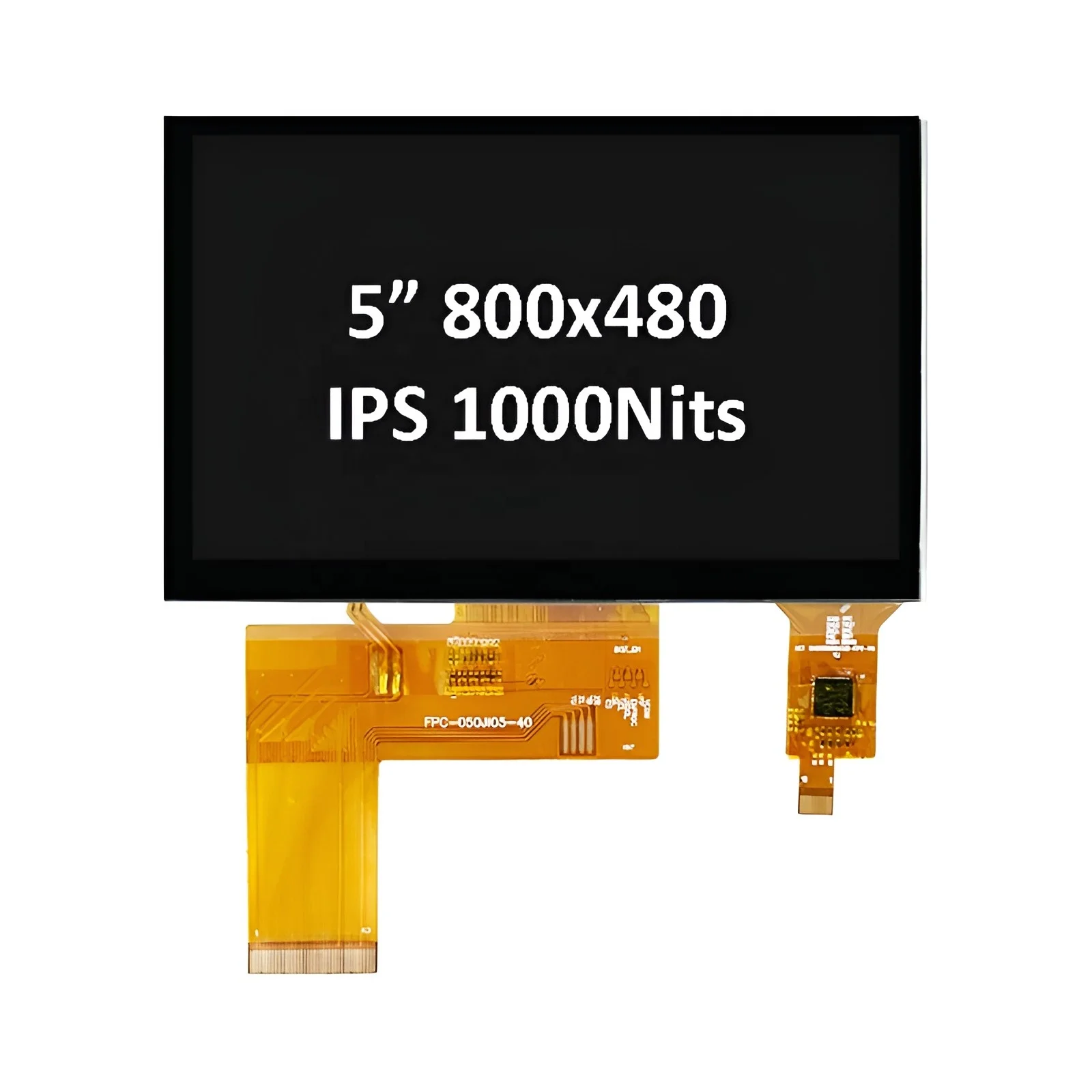 Sunlight Readable Time Attendance Machine Display Waterproof TFT LCD Module 5 Inch 800x480 IPS Touch Screen