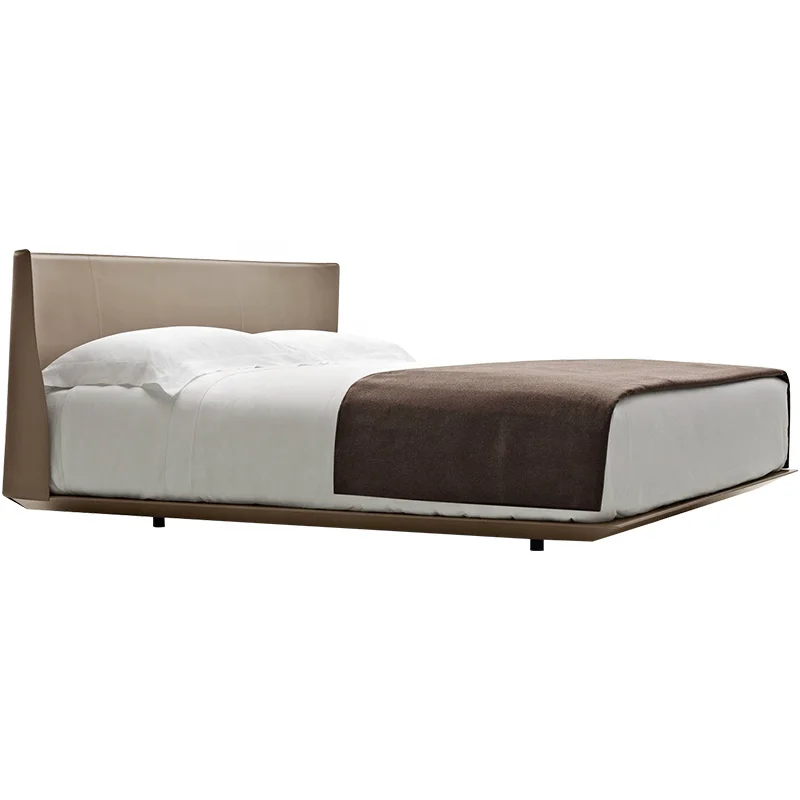 Italian Bedroom Furniture Modern Designer Minimalist Bedroom Double Leather Bed