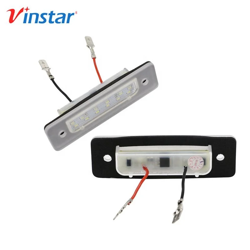 Vinstar Good Quality Aftermarket Restyling E-mark White LED License Number Plate Lamp for BMW M1 Z1 E12 E23 E30 E12 E26 E28
