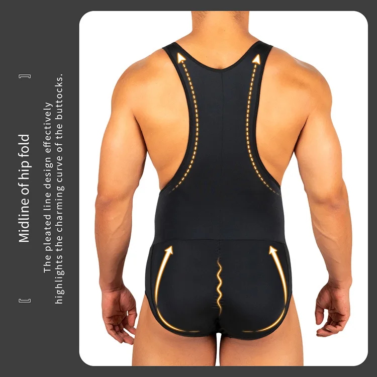 Men Slimming Underwear Tummy Control Shaper Butt Lifter One Piece Vest Shapewear