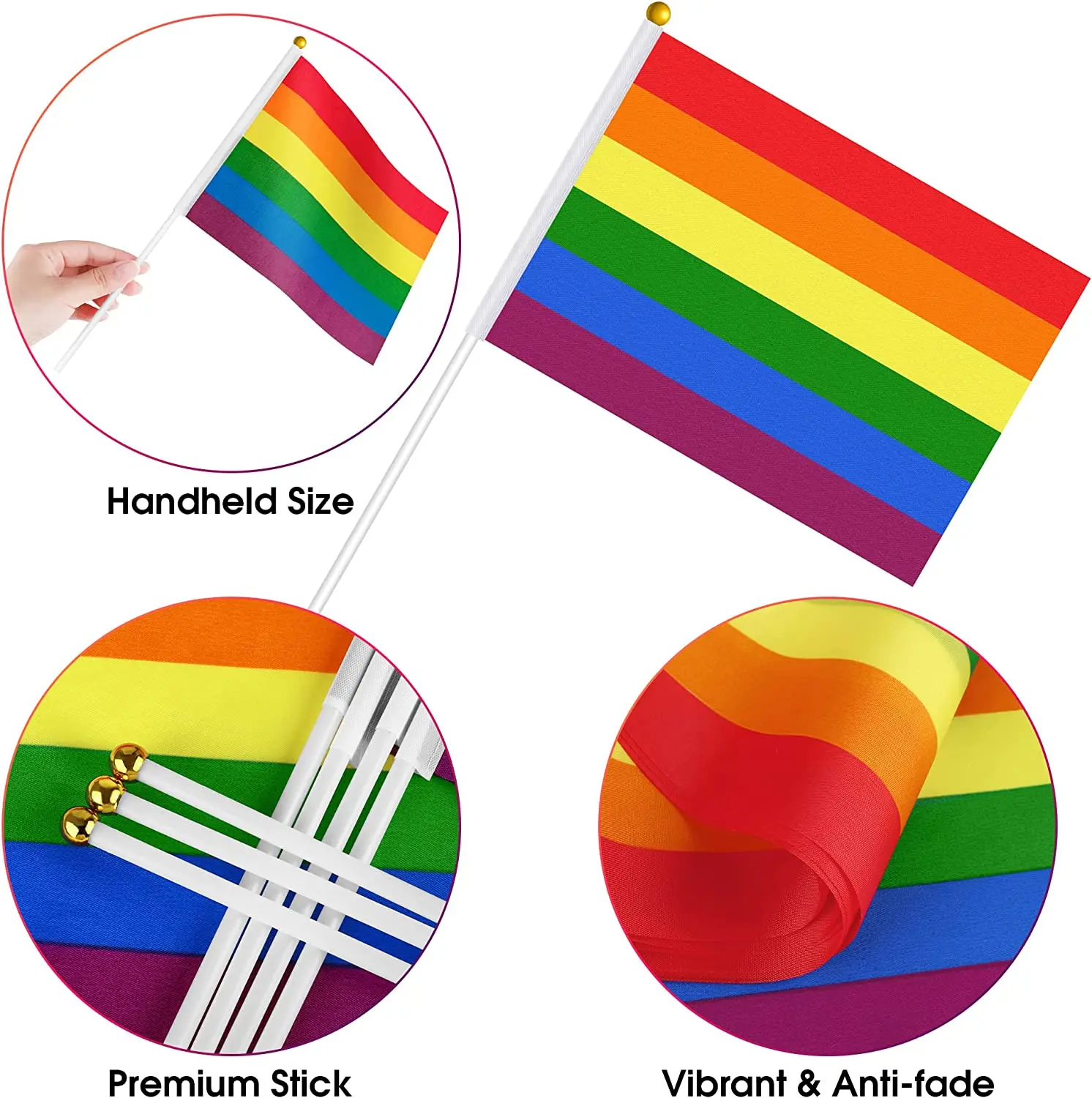 Buy Custom polyester flag 30x45 Ukraine Hand Hold Printing event sublimation hand flag Car hand held country flags