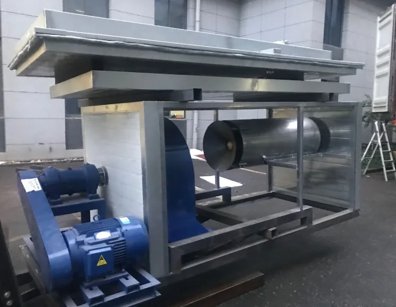 Heat exchanger for powder coating curing oven