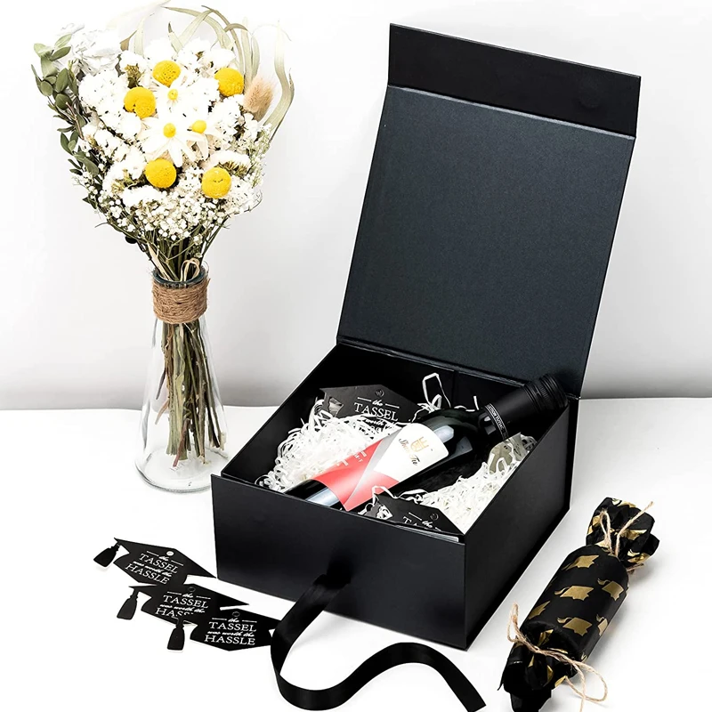 Ready To Ship High Quality Folding Gift Box Magnetic Gift Box Packaging Gift Box With Ribbon