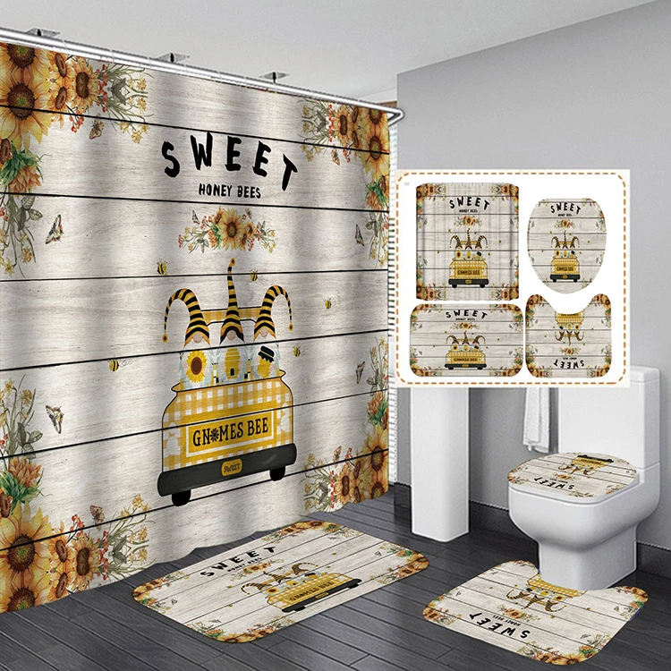 Wholesale Shower Curtain Custom Print Home Decoration Bathroom Shower Curtain Set Waterproof New Design Shower Curtain 3D