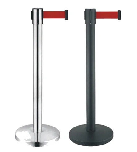 low price  Stainless Steel Queue Stanchion Pole , Retractable  Concert Crowd Control Barrier Queue Stand