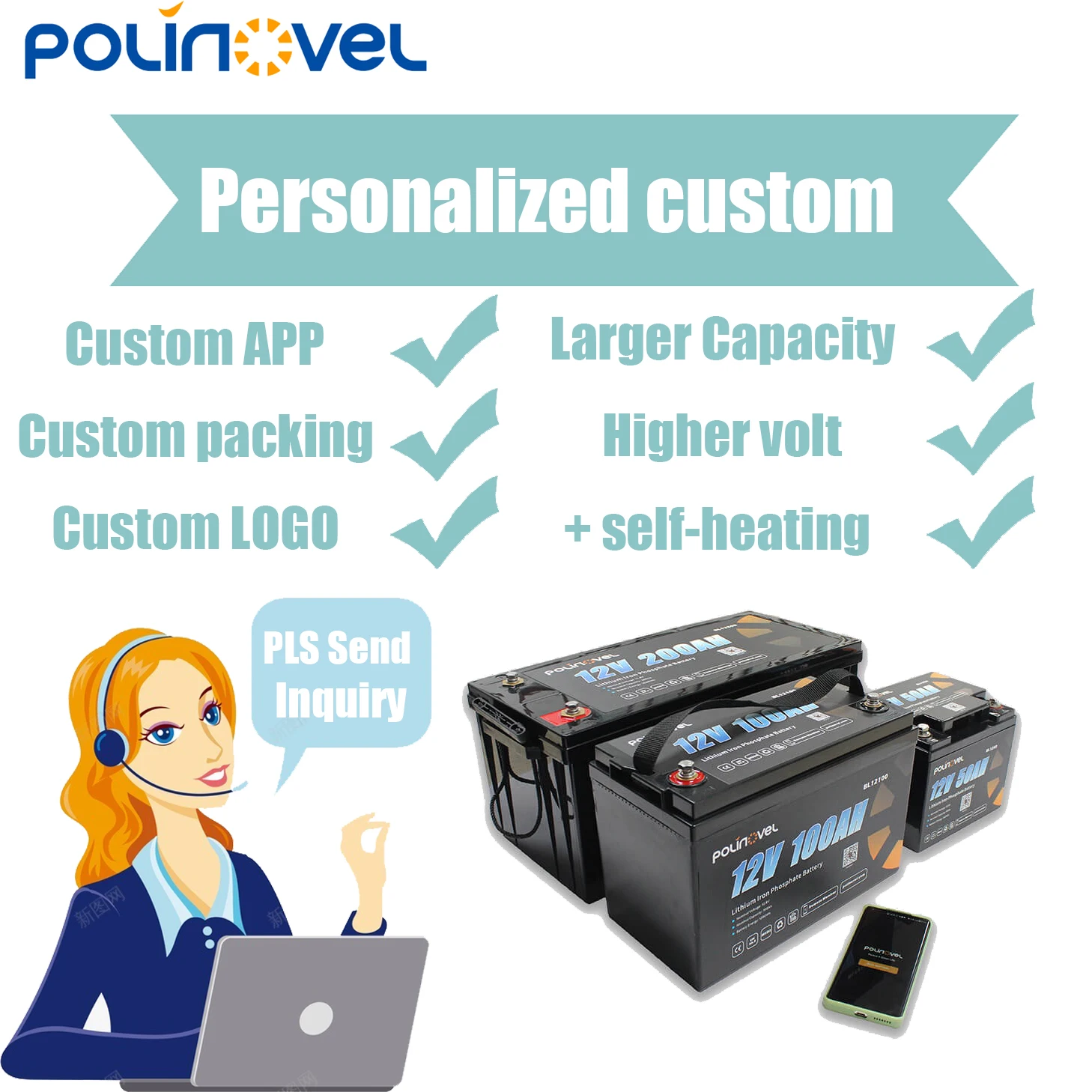 Polinovel Pin Lifepo4 24V 50Ah Battery With Msds Un383 Rohs Ce Certification Lifep04 24 Volt Truck Battery