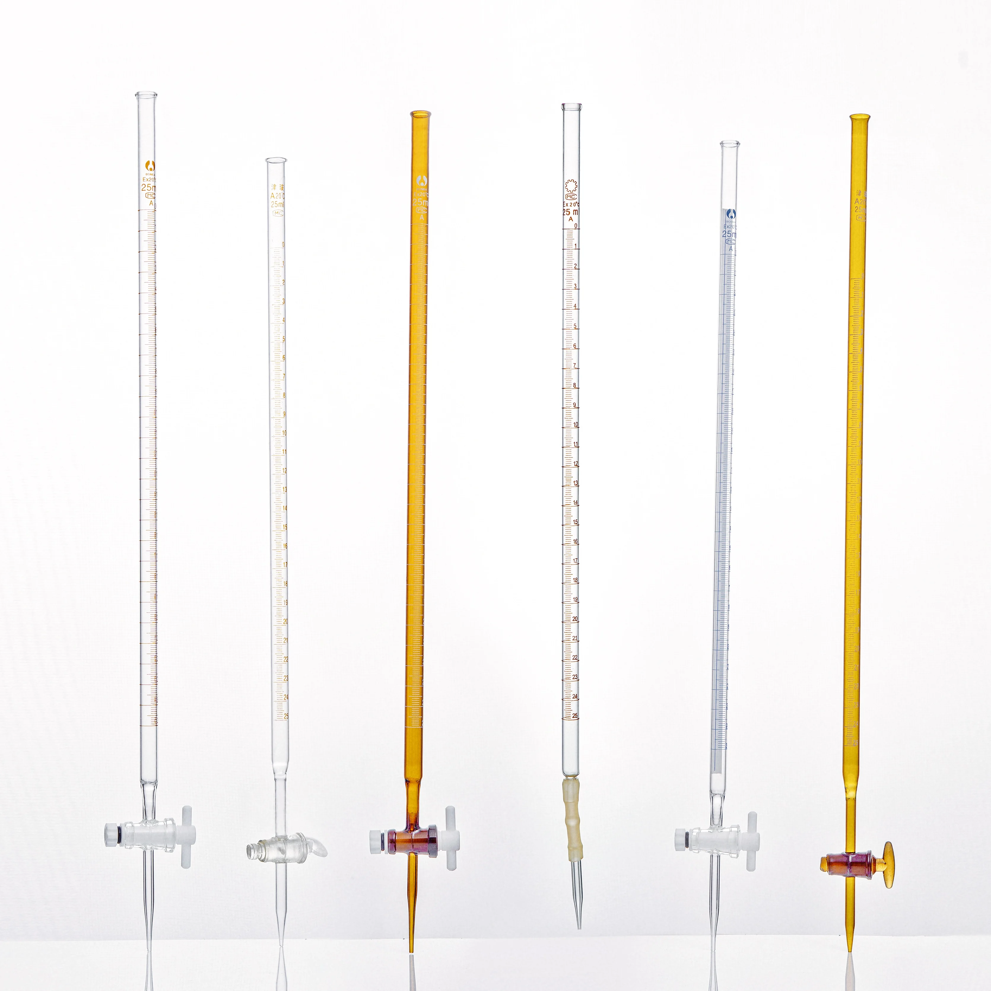High Precision Titration Bottle-top Glass Burette Set 5ml 10ml 25ml 50 ml100ml Laboratory Burette