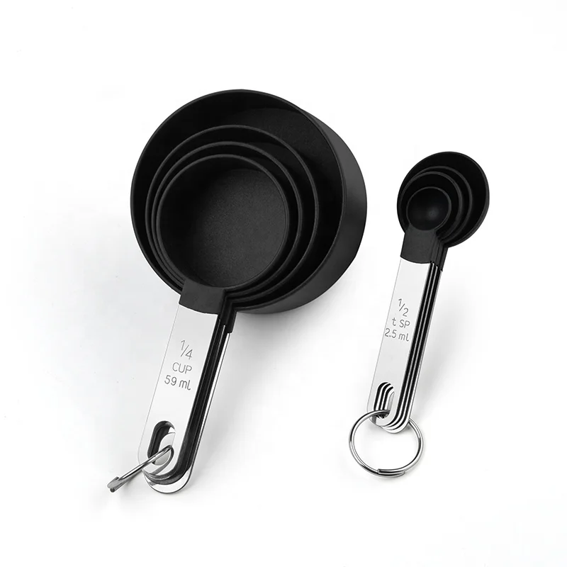 Набор мерных чашек и ложек, набор мерных чашек, Лидер продаж, черная пластиковая мерная чашка из нержавеющей стали, 20 мл для медицины