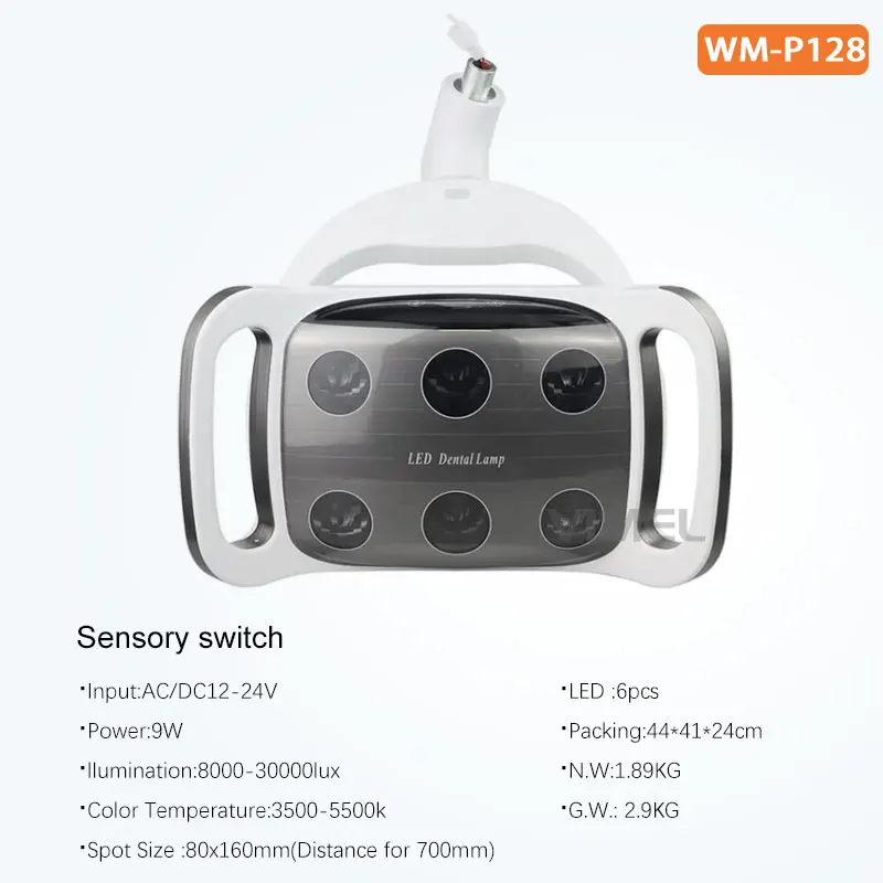 6 шт. светодиодная лампа для отбеливания зубов 9 Вт