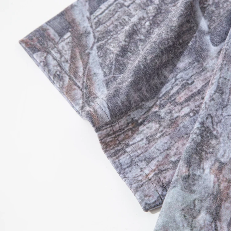 Quick Dry 100% Polyester Camouflage Pattern Graphic T shirt Gym Sports T-shirt