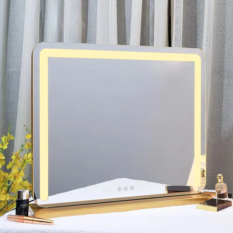 Vanity Table Mirror hollywood with Light, Hollywood Dimmer Touch Screen Vertical Stand Makeup Mirror