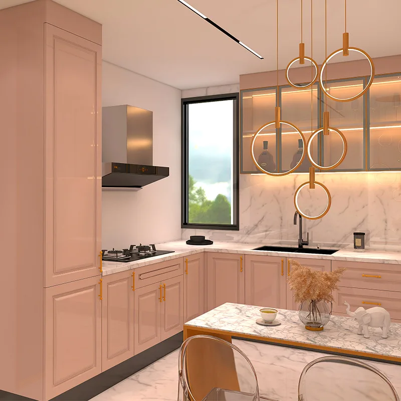 All aluminium cabinets space aluminium magnesium alloy Hanging storage cabinets  customization Kitchen furniture