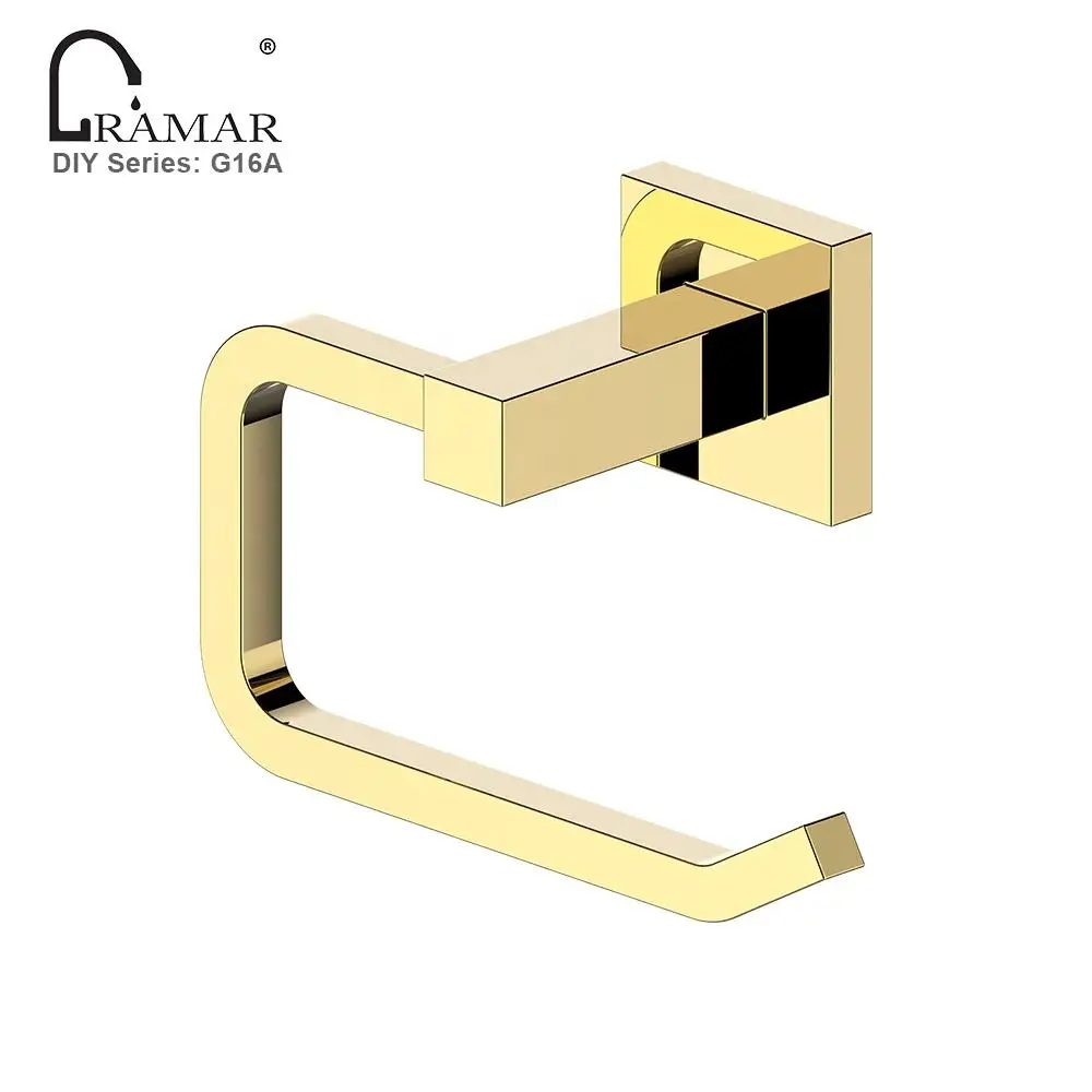 Bathroom Kitchen Unique Brass Stainless Steel Wall Mount Paper Towel Holder