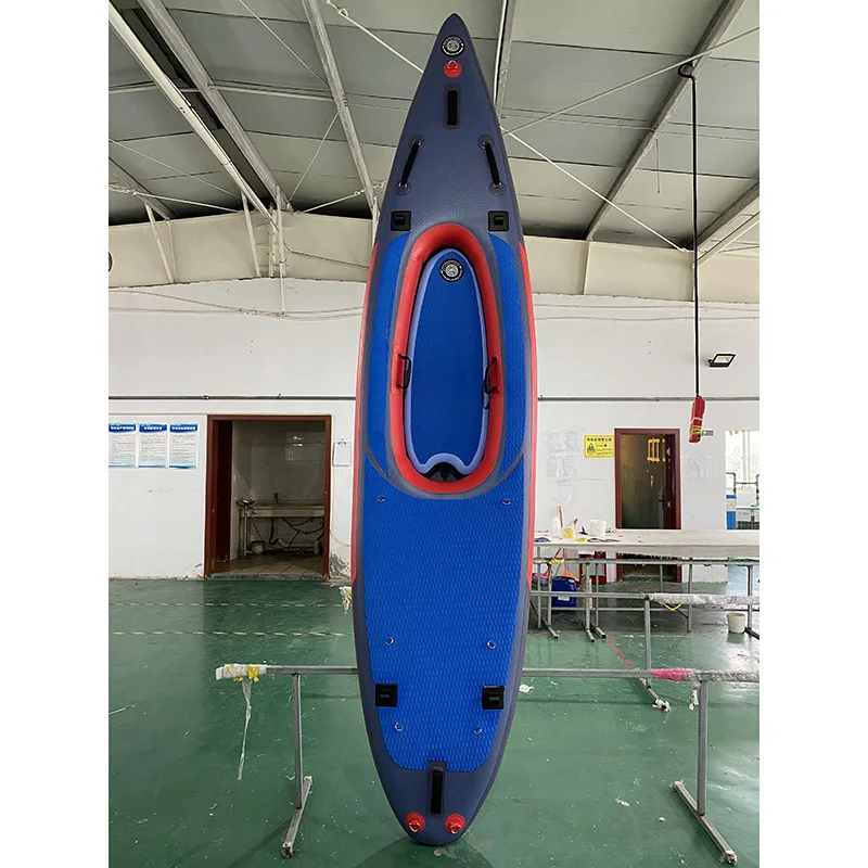 Favorite New Style Portable Detachable Sea Drop Stitch Inflatable Kayak Fishing Boat 2 Seater 1 Person Rowing Kayak For Sale