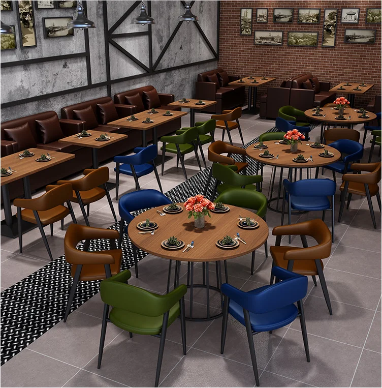 China Style Antique Restaurant Furniture Decor Design Cafe_Chairs Coffee Table Modern Coffee Shop Furniture