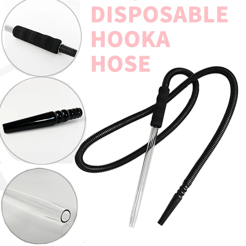 1.5M Popular Smoking Accessories Colorful Shisha Hose  Chisha One Use Time Luxury Hookah Shisha Pipe Hose Disposable