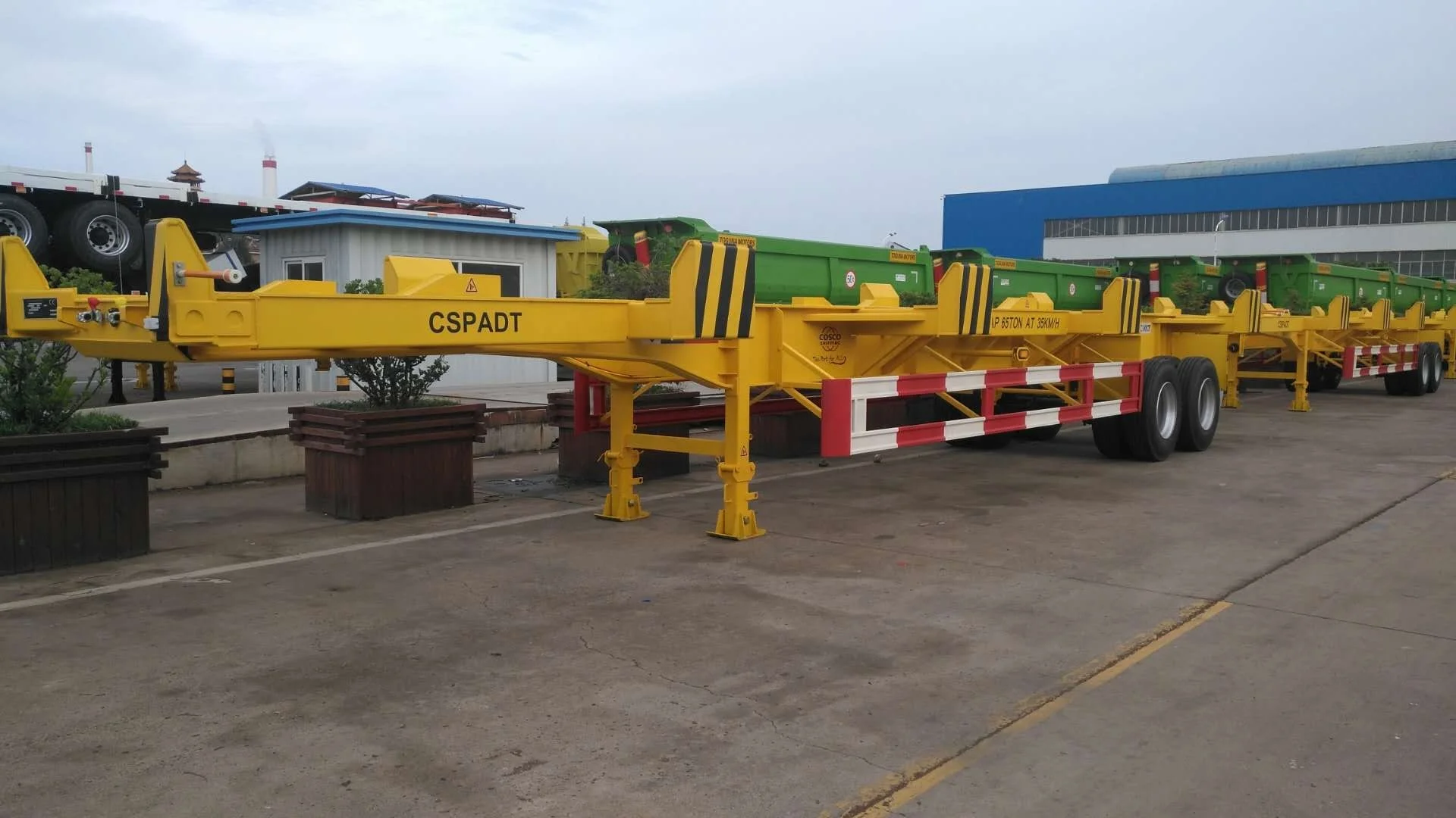 China CIMC 45ft  container  port yard terminal skeleton trailer