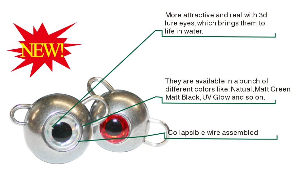 NEW Fishing tackle tungsten weight Tungsten cheburashka sinker Pure Tungsten eyed bottom sinker B10