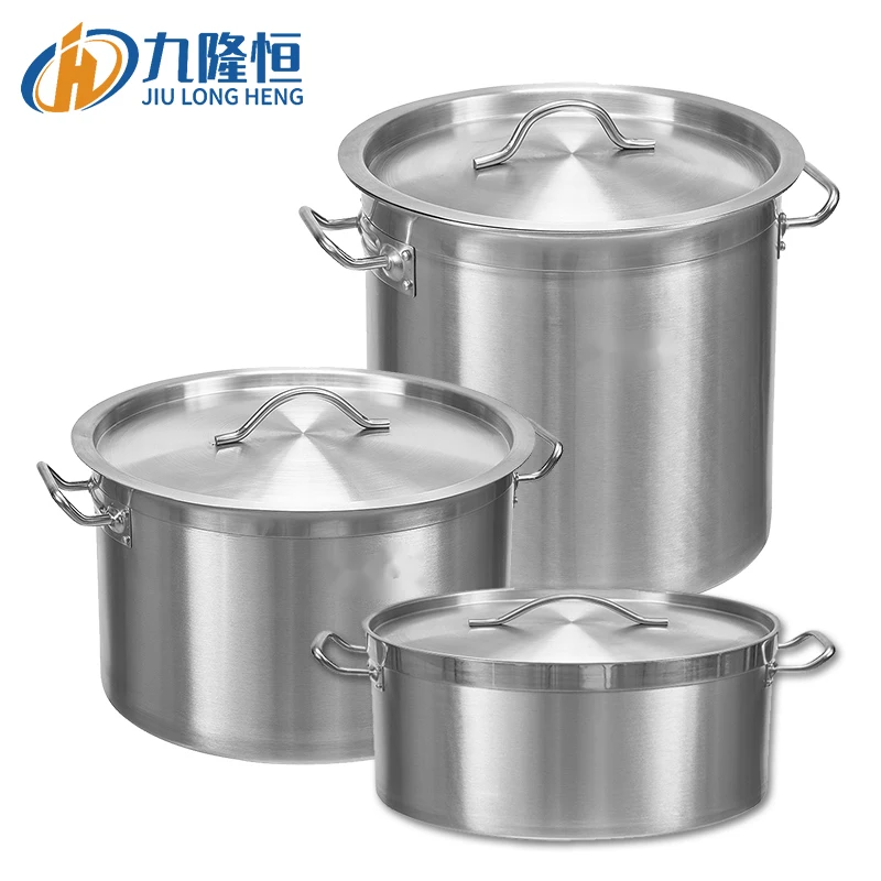 Large Stock Pot 10l 26cm Stainless Steel 304 Polished 1mm Thick Flower Pots Casserole