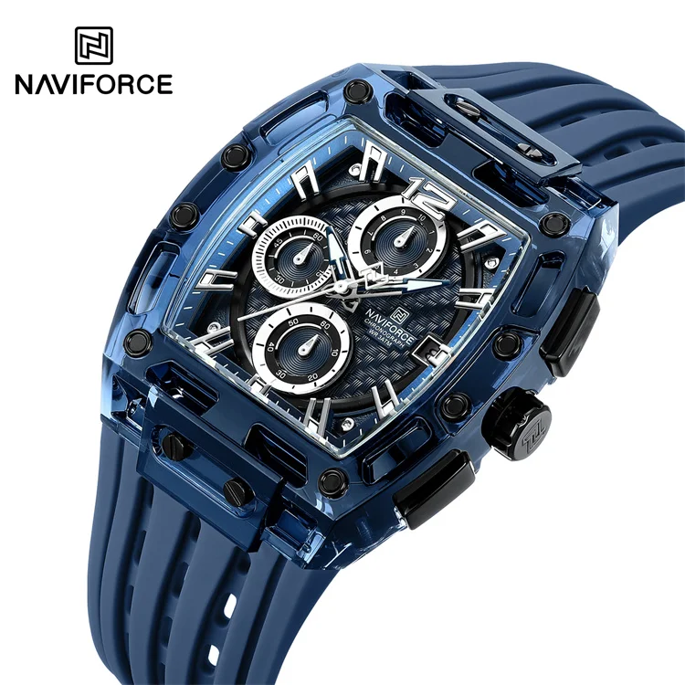NAVIFORCE 7105 BEBEBE Good quality Quartz Fashion men watches waterproof Silicone with Luminous Hands Sport wristwatches