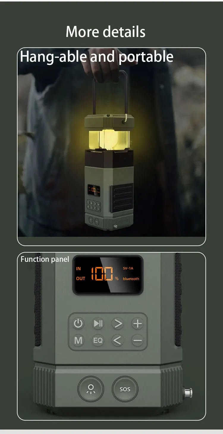 Multi Emergency Supplies Radio Speakers Exterior Wall Lantern Brass Lanterne-Per-Cimiteri