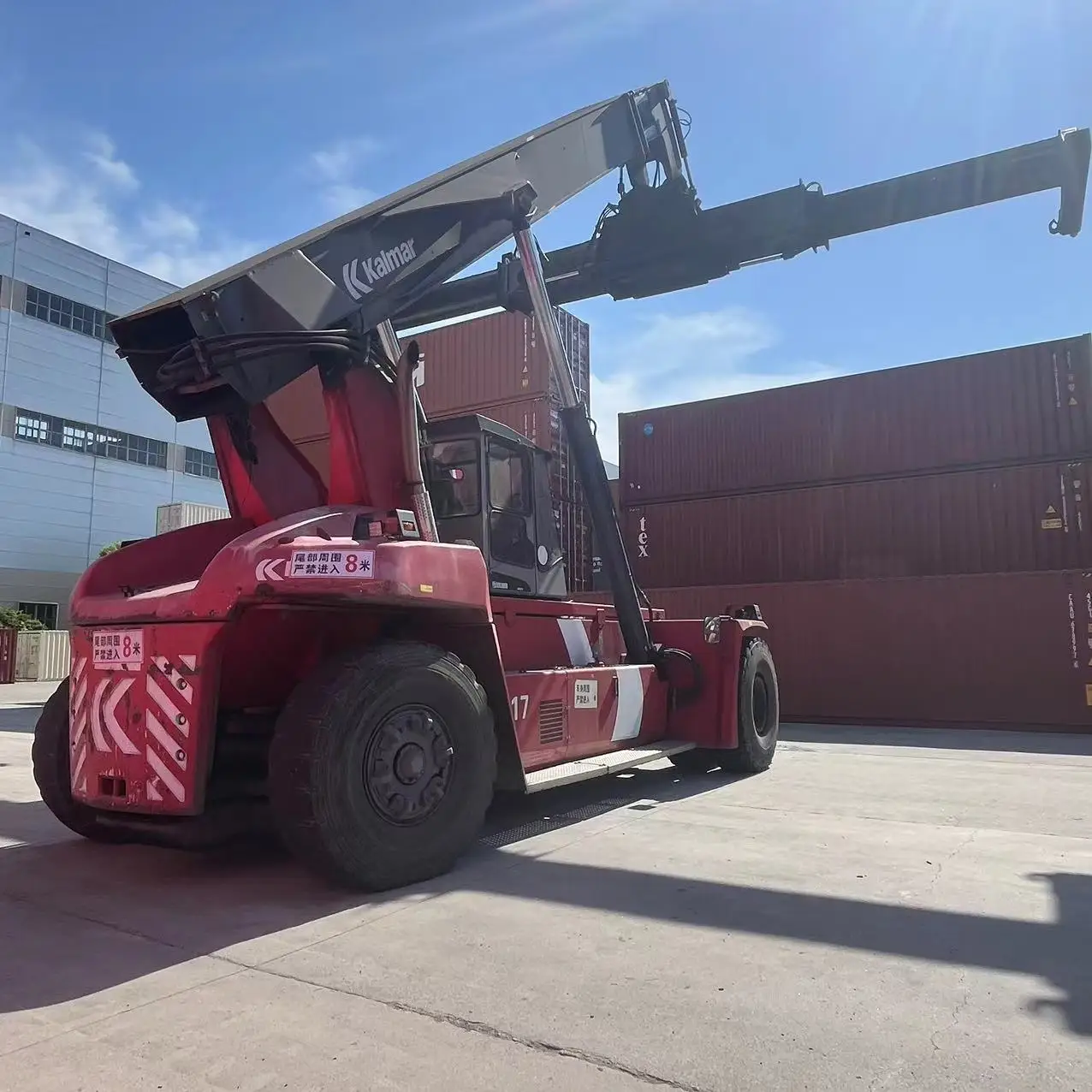 low price kalmar DRF450 45ton container reach stacker hot selling   High performance