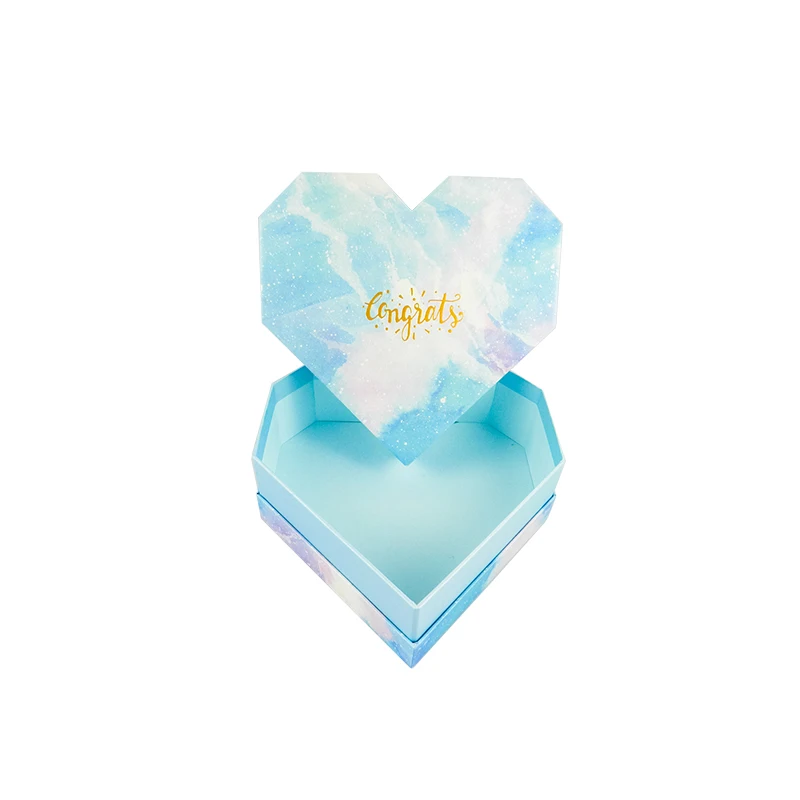 Heart shaped chocolate packaging box with starry sky printing