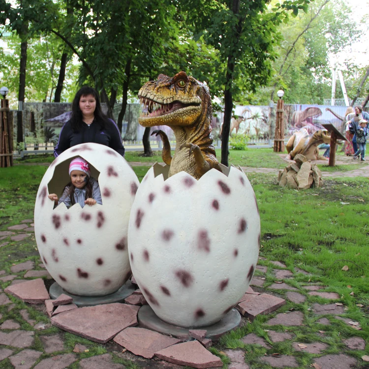 Cute Amusement Park Dinosaur Egg Fiberglass Dinosaur Baby