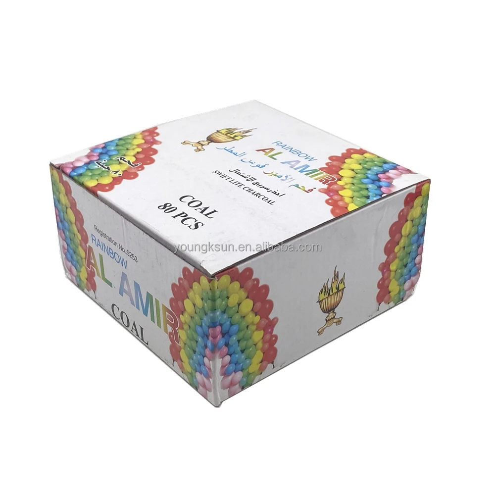 YKS Бестселлер бренд Al Amir 33 мм 80 шт. благовония Longtim горение красочный кальян бакхор вкус круглый