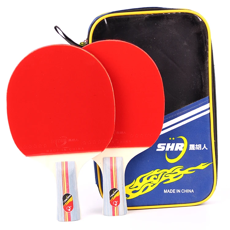 
Cheap OEM Custom Printing With Logo 5 Layer Pure Wood Paddle Ping Robot Set Bats Table Tennis Racket 