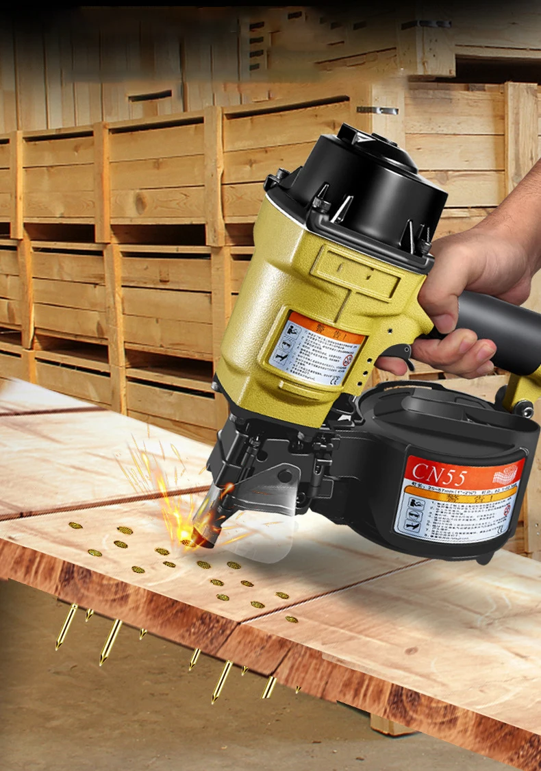 Nailer CN55 Pneumatic Wooden Pallets Coil Nail Gun