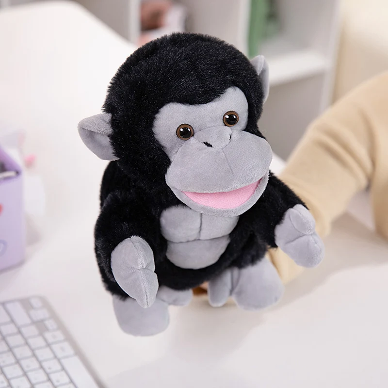 Wholesale soft kawaii stuffed cartoon wild animal plush  Hand Puppets For Toddlers