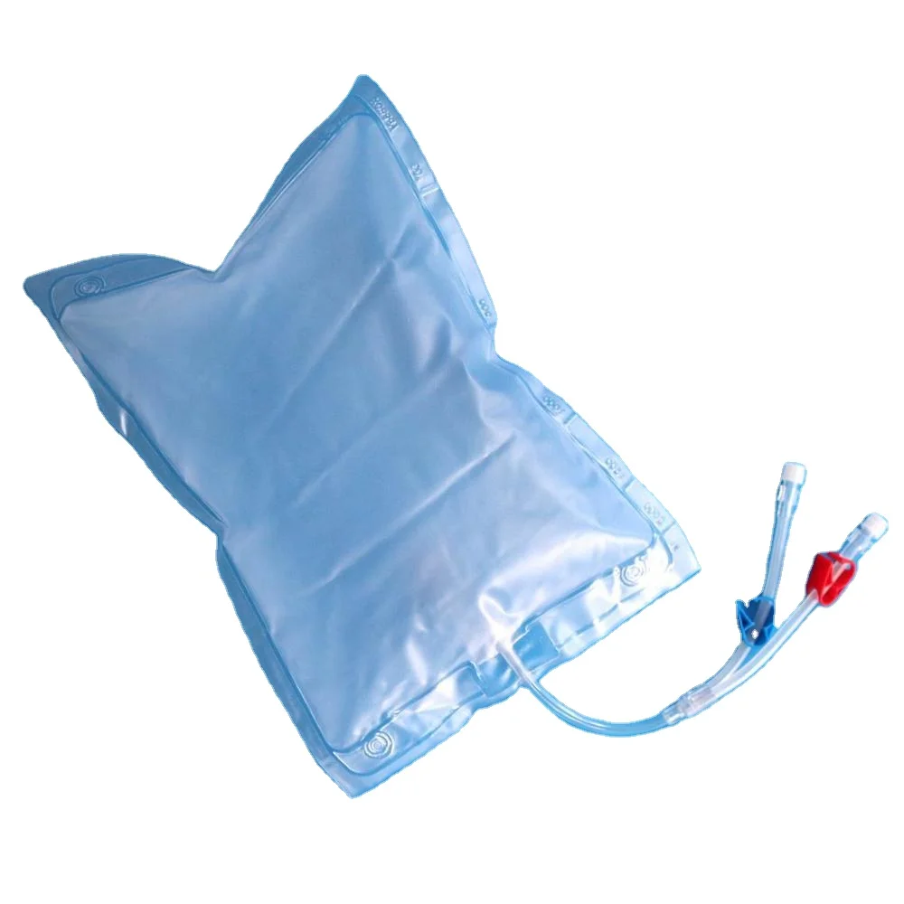 2000ml drainage bag with double outlets, medical urine bag