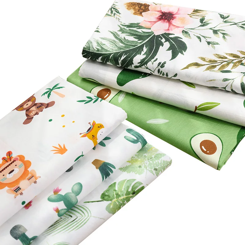 
 Тканая хлопчатобумажная ткань саржевая ткань с принтом папайя постельное белье ткань для платья  