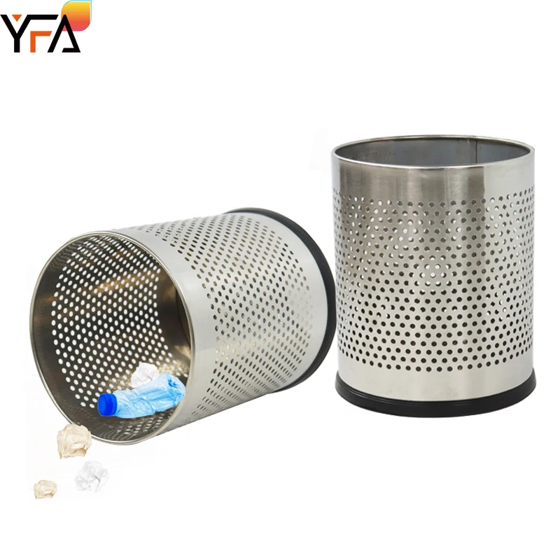 Stainless Indoor Trash Can Metal Wire Mesh Waste Bins Garbage Can Paper Baskets Stainless Steel Trash Cans Trash Bin