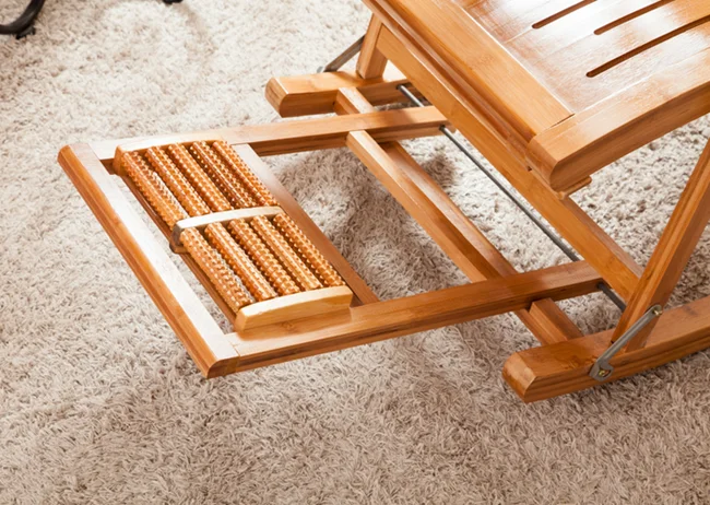 
Wholesale simple design home used foldable recliner comfortable stocked bamboo relaxing chair 