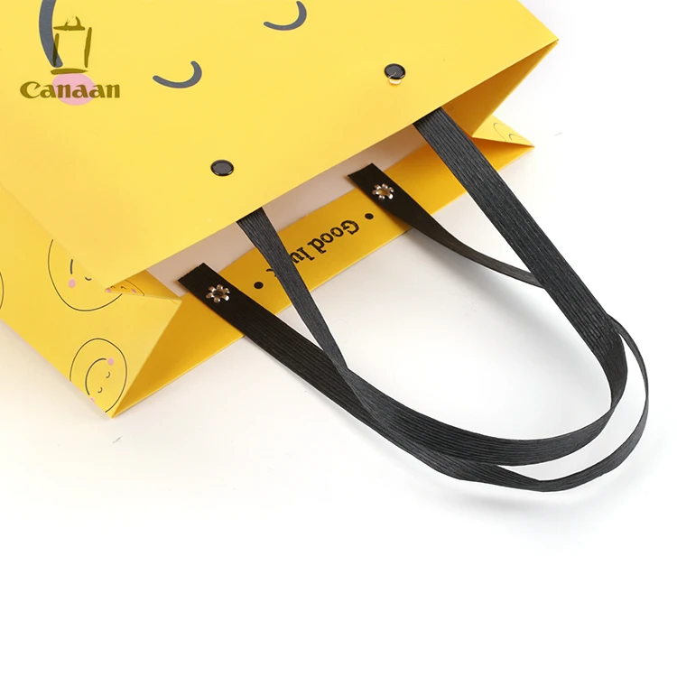 Custom Logo Kraft Christmas Promotion Birthday Gift Kraft Yellow Paper Bag