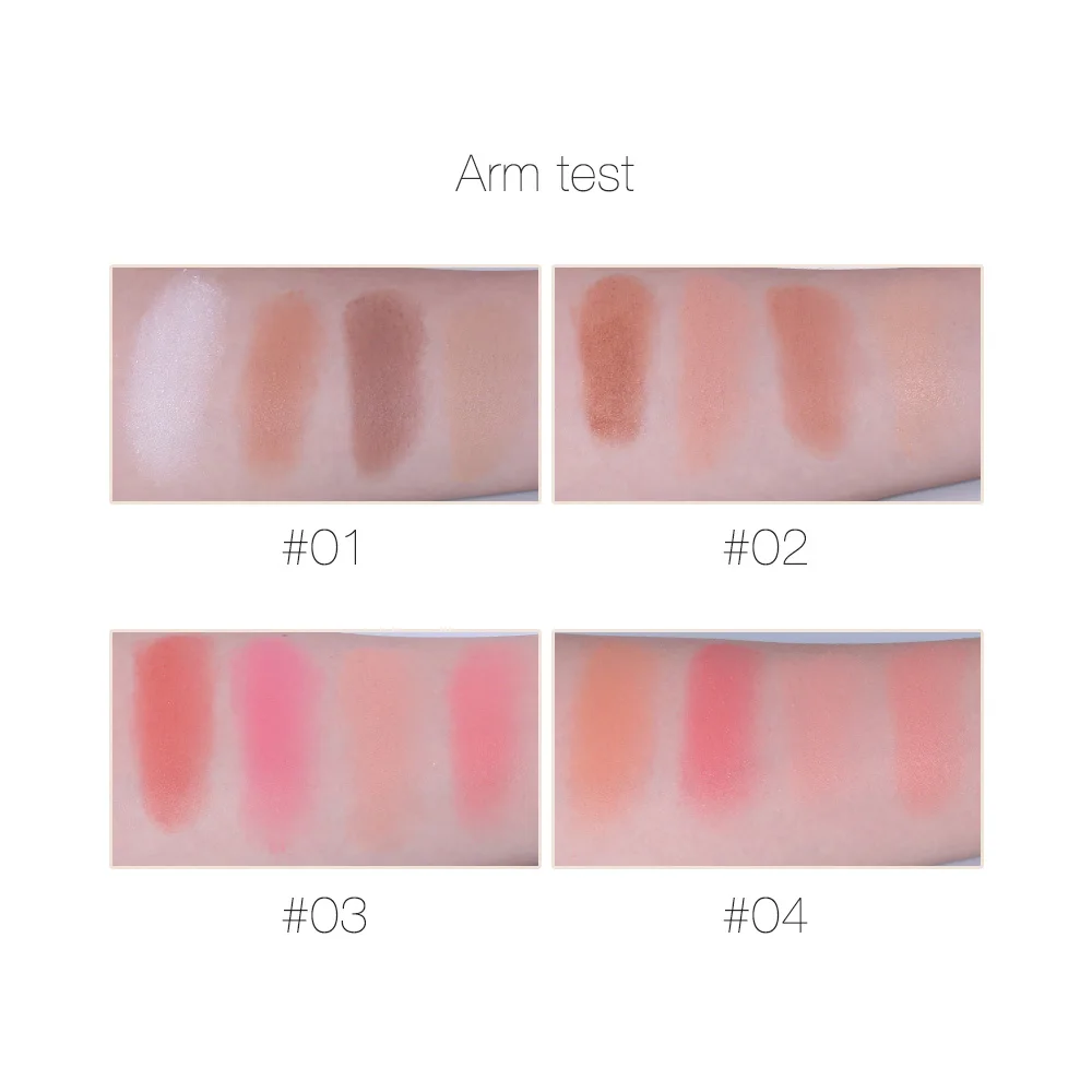 O.TWO.O Free Sample New 4 Options Matte Eyeshadow Long Lasting High Pigment Pearl Colors Eyeshadow Palette
