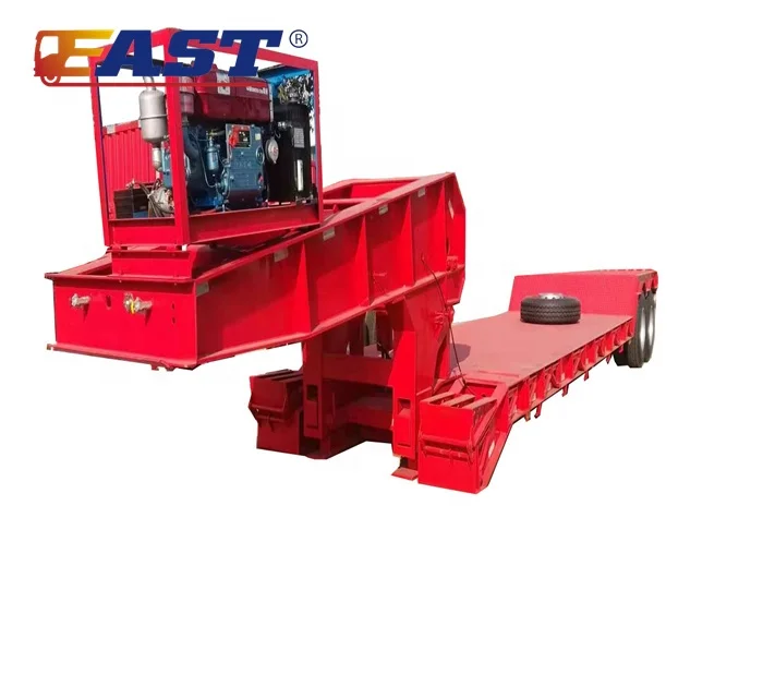 EAST special trailer heavy duty machine carrier goose neck dump trailer folding low bed semi truck trailer boat