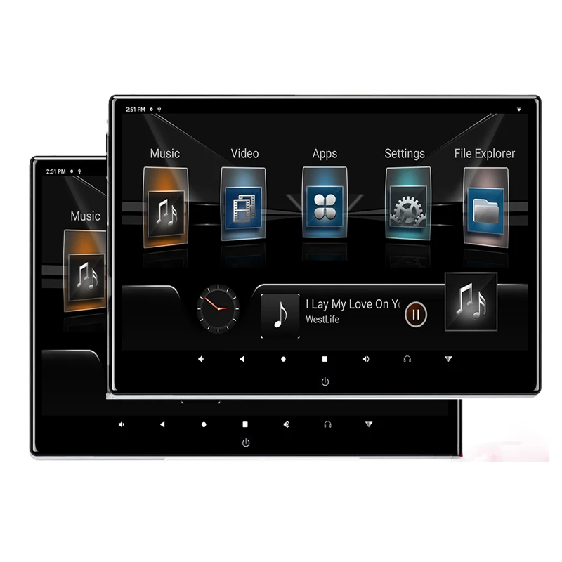 13.3 inch 2+32GB Android Headrest Car Baby Backseat entertainment HD Display 4K Netflix Video FM Transmitter Car Monitor