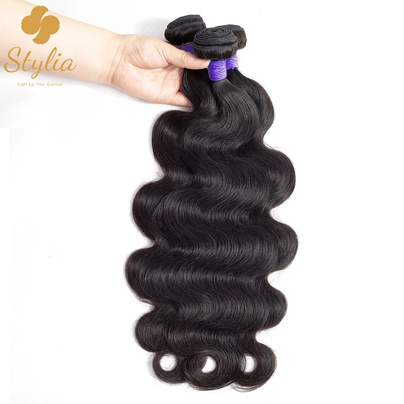 
Top Quality Stylia Remy Raw Mink Brazilian Cuticle Aligned Unprocessed body wave straight deep wave bundles indian raw hair 