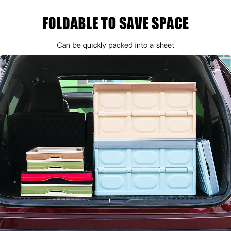 Car Trunk Plastic Moving Box Containers Crate Stackable Collapsible Storage Bins Storage Crate Collapsible Plastic Pallet Box