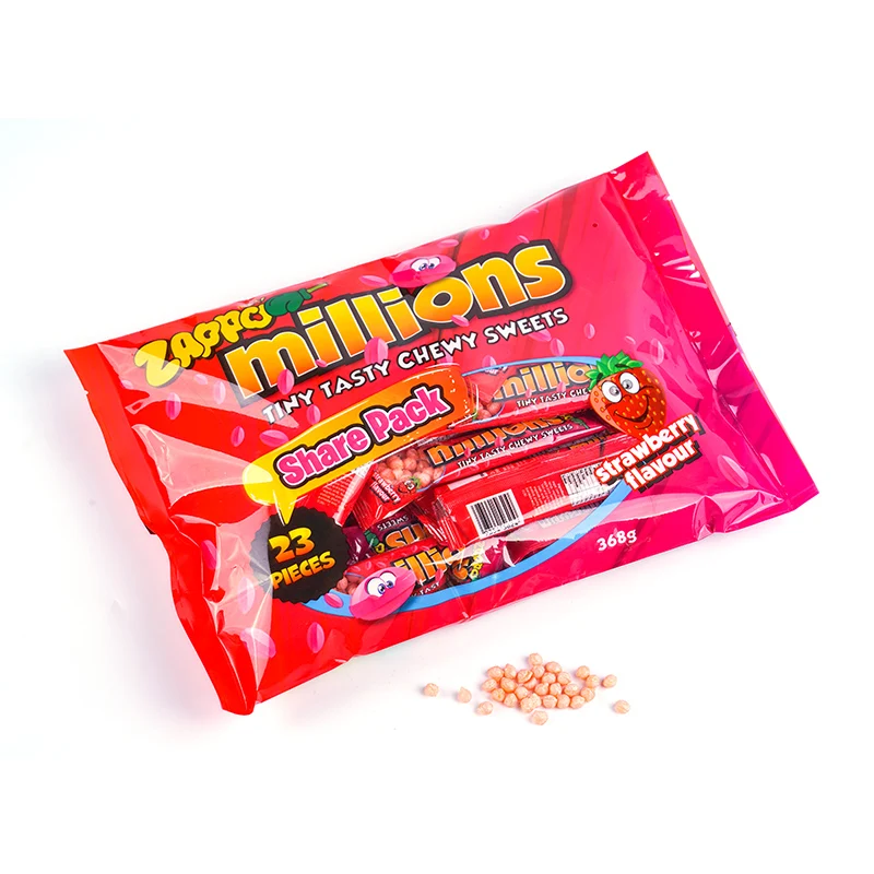 Dulces Chinos millions chewing candy Pectin Candy Wholesale Funny Shaped Gummy Jelly Beans Maker Customize  strawberry candy