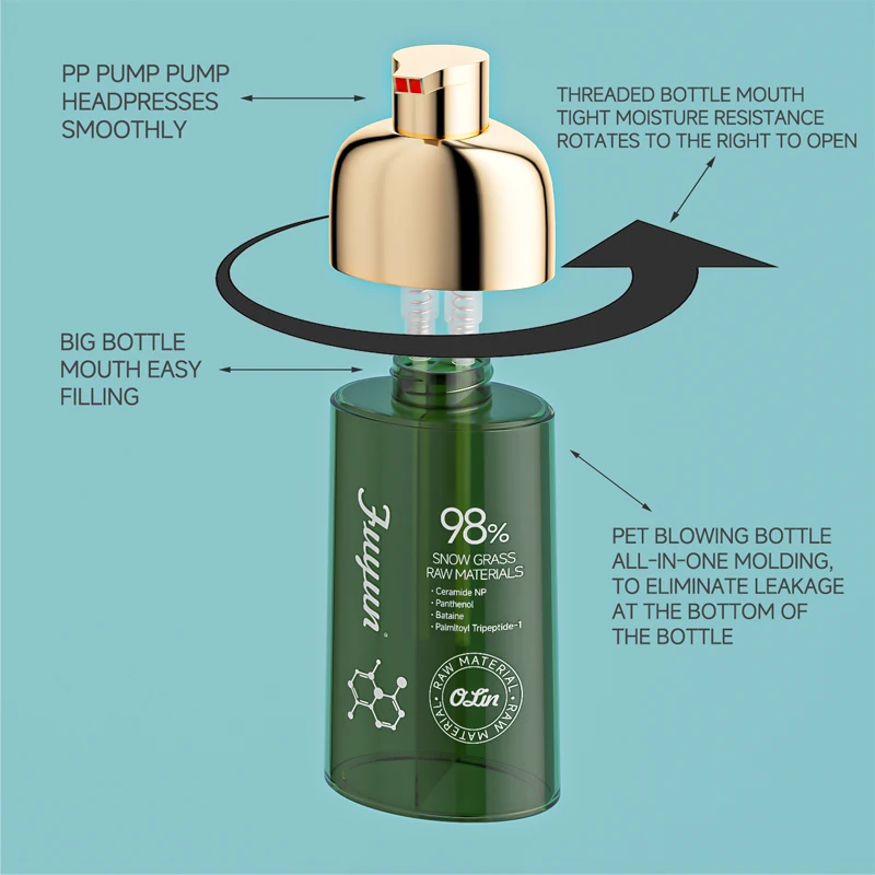 Fuyun Double Tube Airless Pump Bottle Custom Empty Cosmetic Plastic New Design Square dual chamber 2in 1 airless bottle