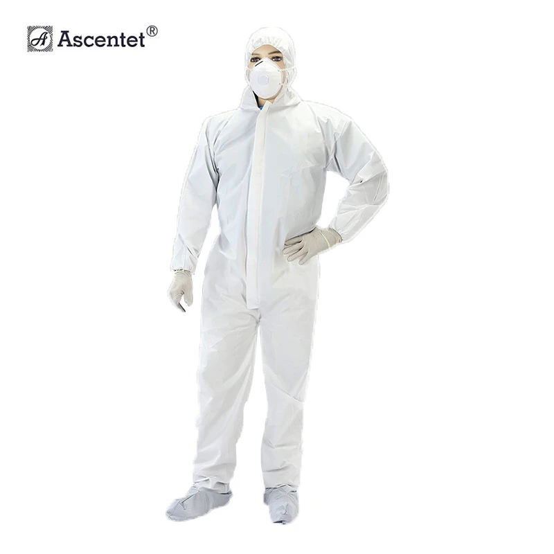 Disposable nonwoven biological chemical isolation gown safety suits