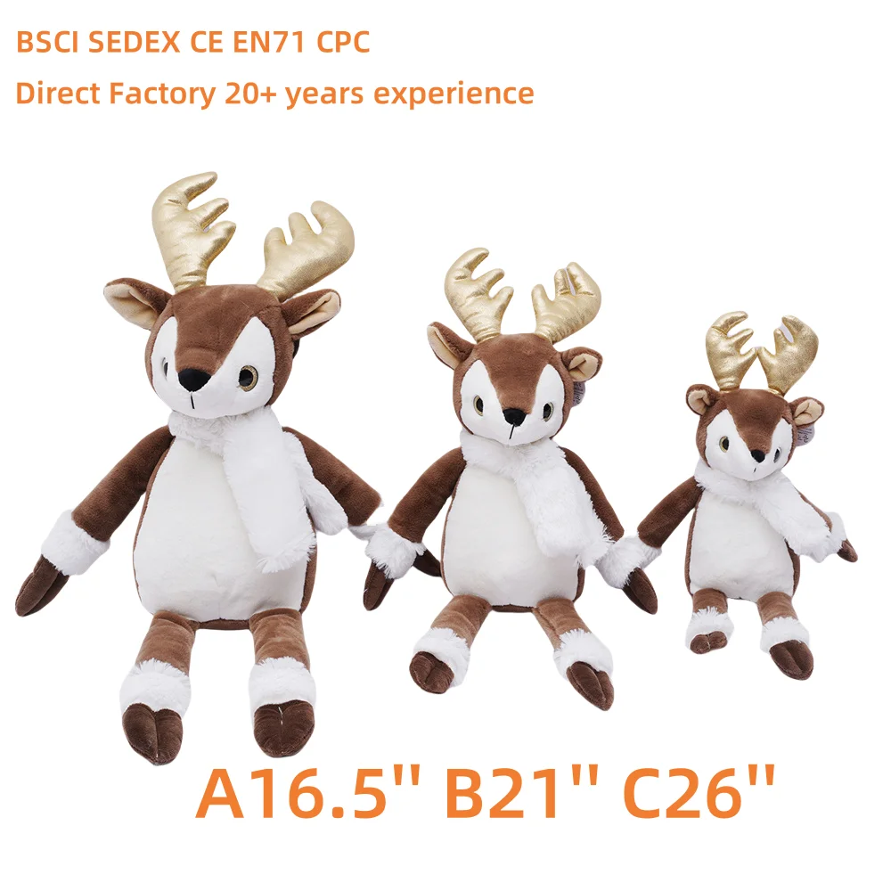 most popular toys Plush Reindeer toy reindeer christmas decoration plush toys elk stuffed animals deer for kids gift
