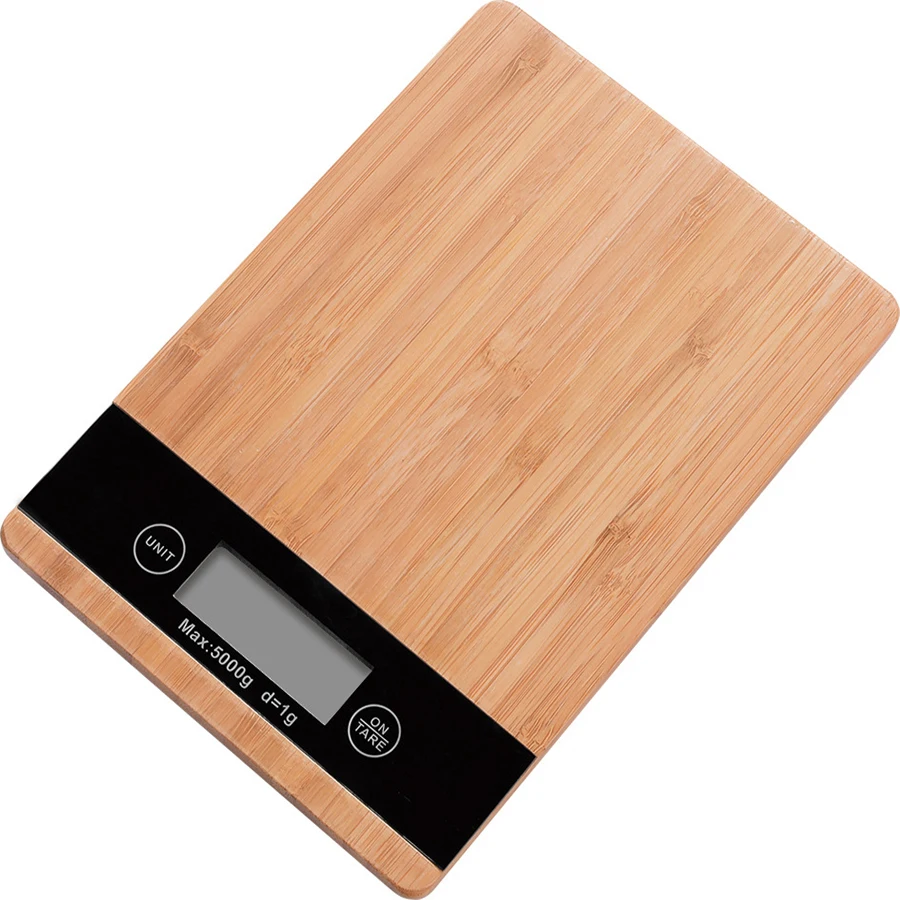 BL-QC05 Best kitchen scale bamboo platform environment friendly  5kg 1g digital scale for accurate measurement coffee baking