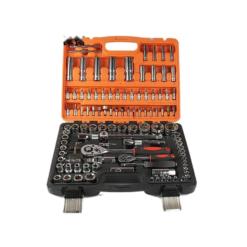 High quality electroplating 108 in 1 socket ratchet wrench combo set tools